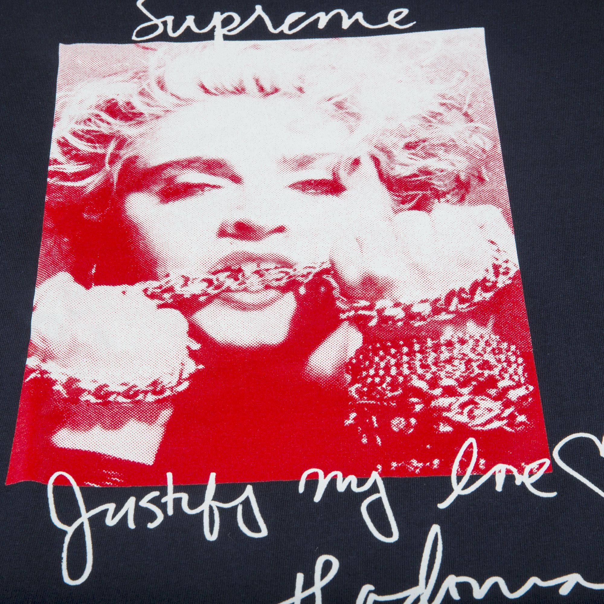 Buy Supreme Madonna T Shirt Navy FW18T1 NAVY GOAT UK