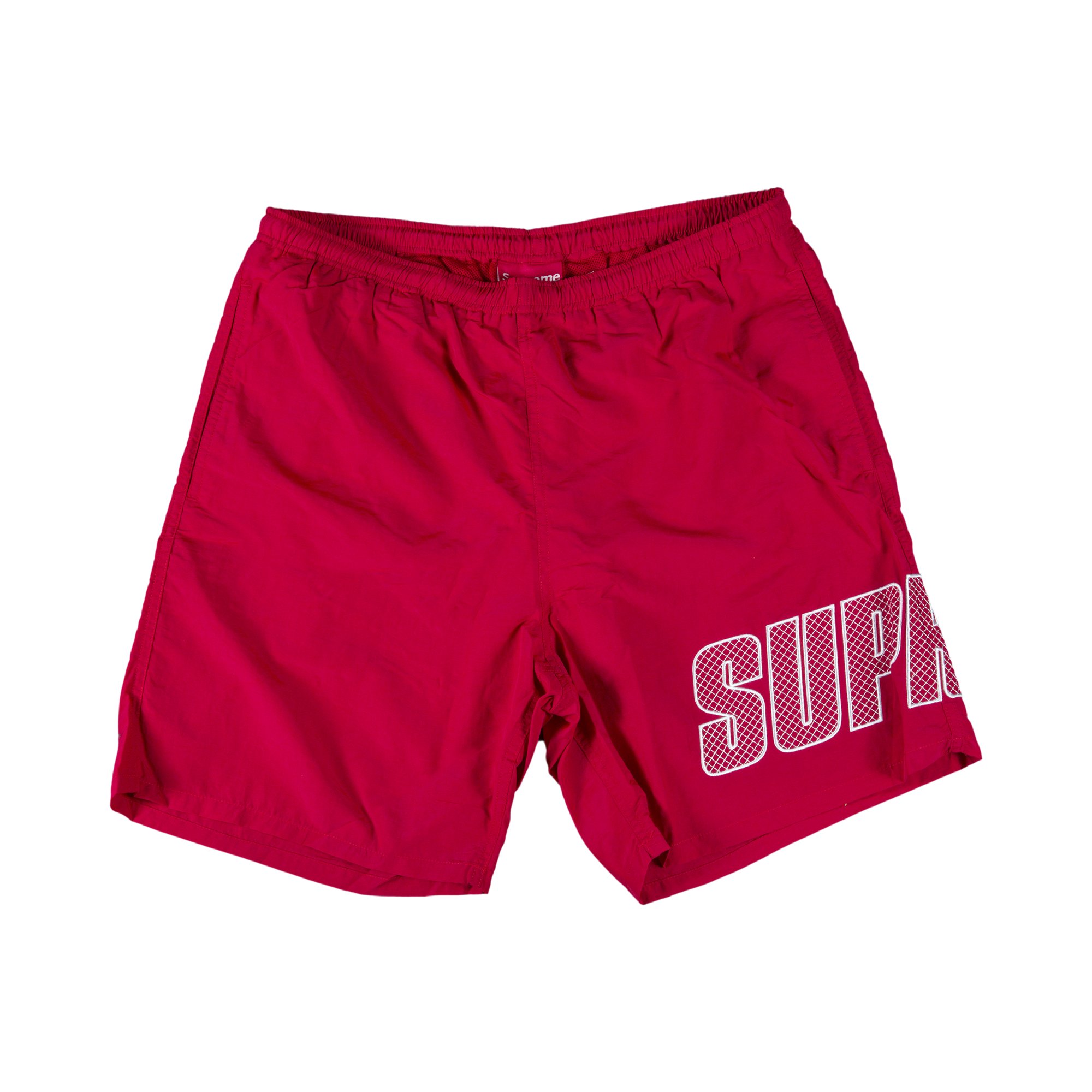 Buy Supreme Logo Appliqué Water Short 'Red' - SS19SH24 RED | GOAT IT