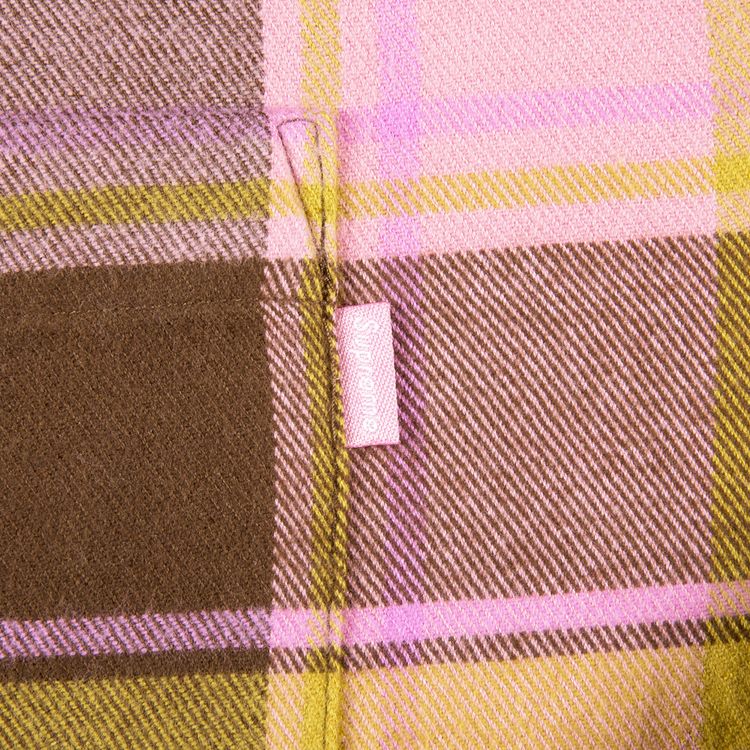 Supreme Plaid Flannel Shirt Pink