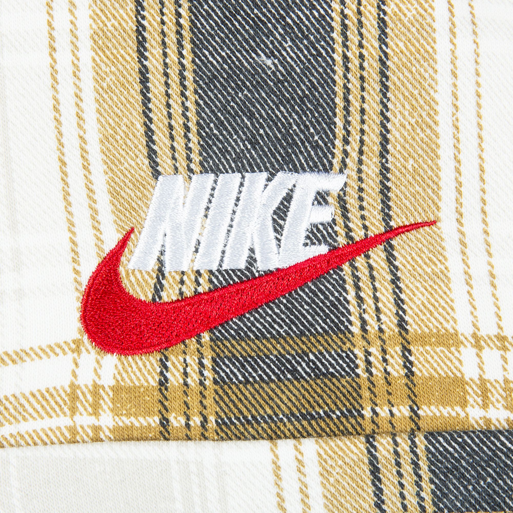 Size s Supreme x Nike Plaid Hooded Sweatshirt Mustard
