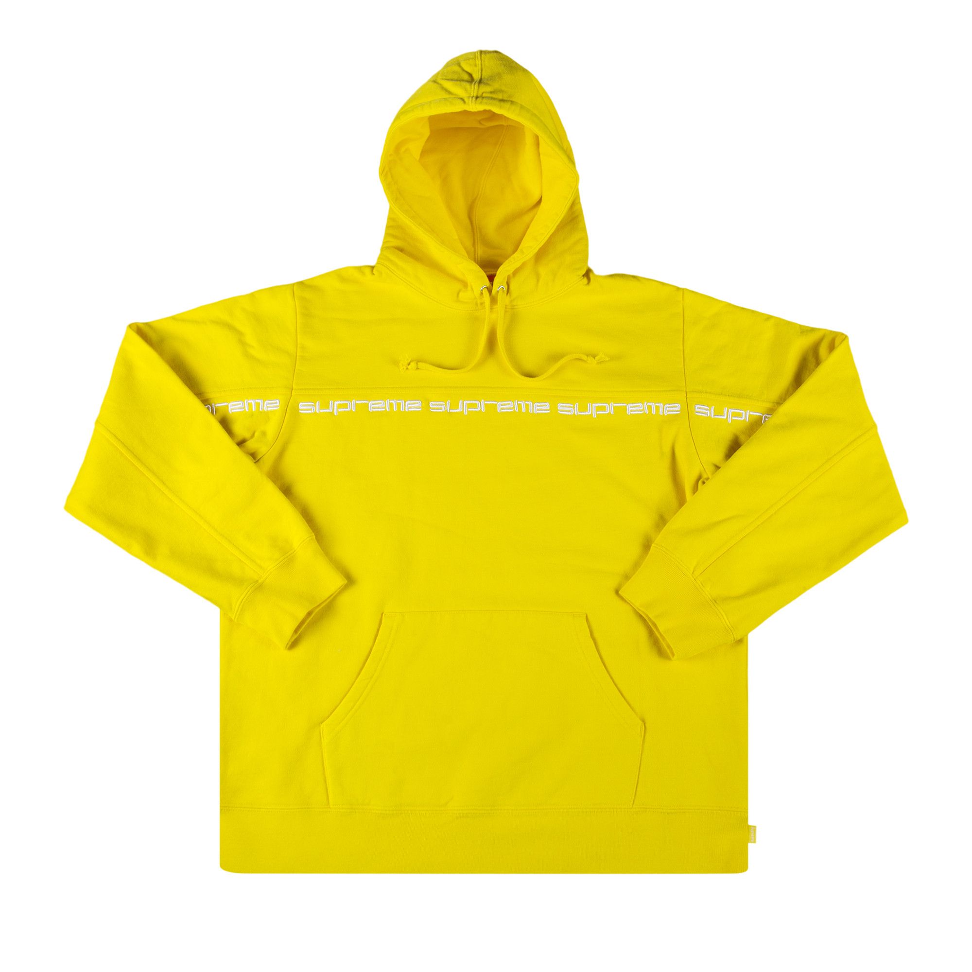 Text stripe hooded sweatshirt supreme top