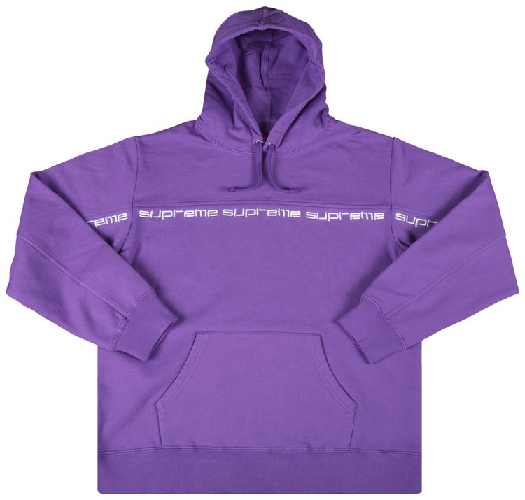 Buy Supreme Text Stripe Hooded Sweatshirt  