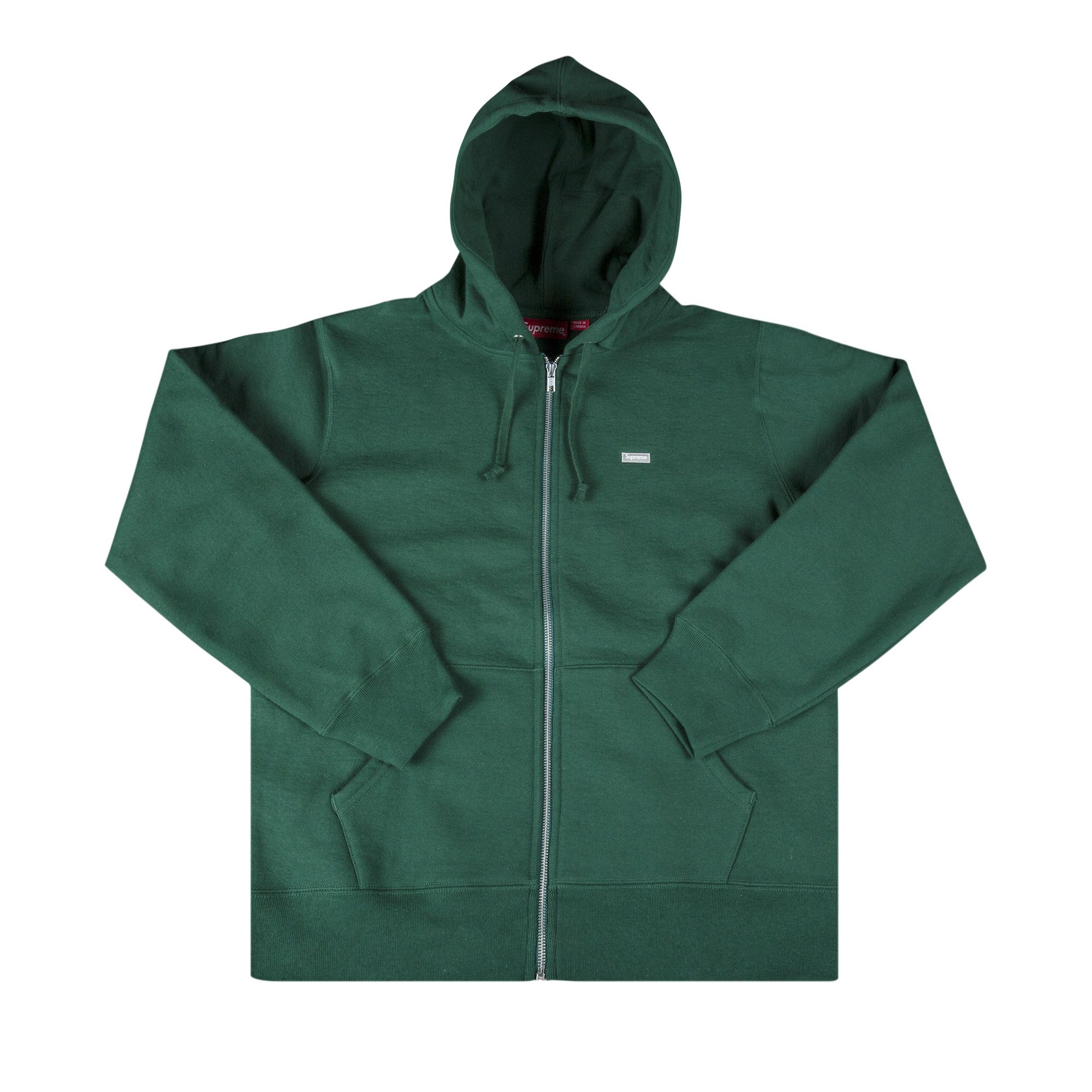 Buy Supreme Reflective Small Box Zip Up Sweatshirt Green FW18SW99 GREEN GOAT