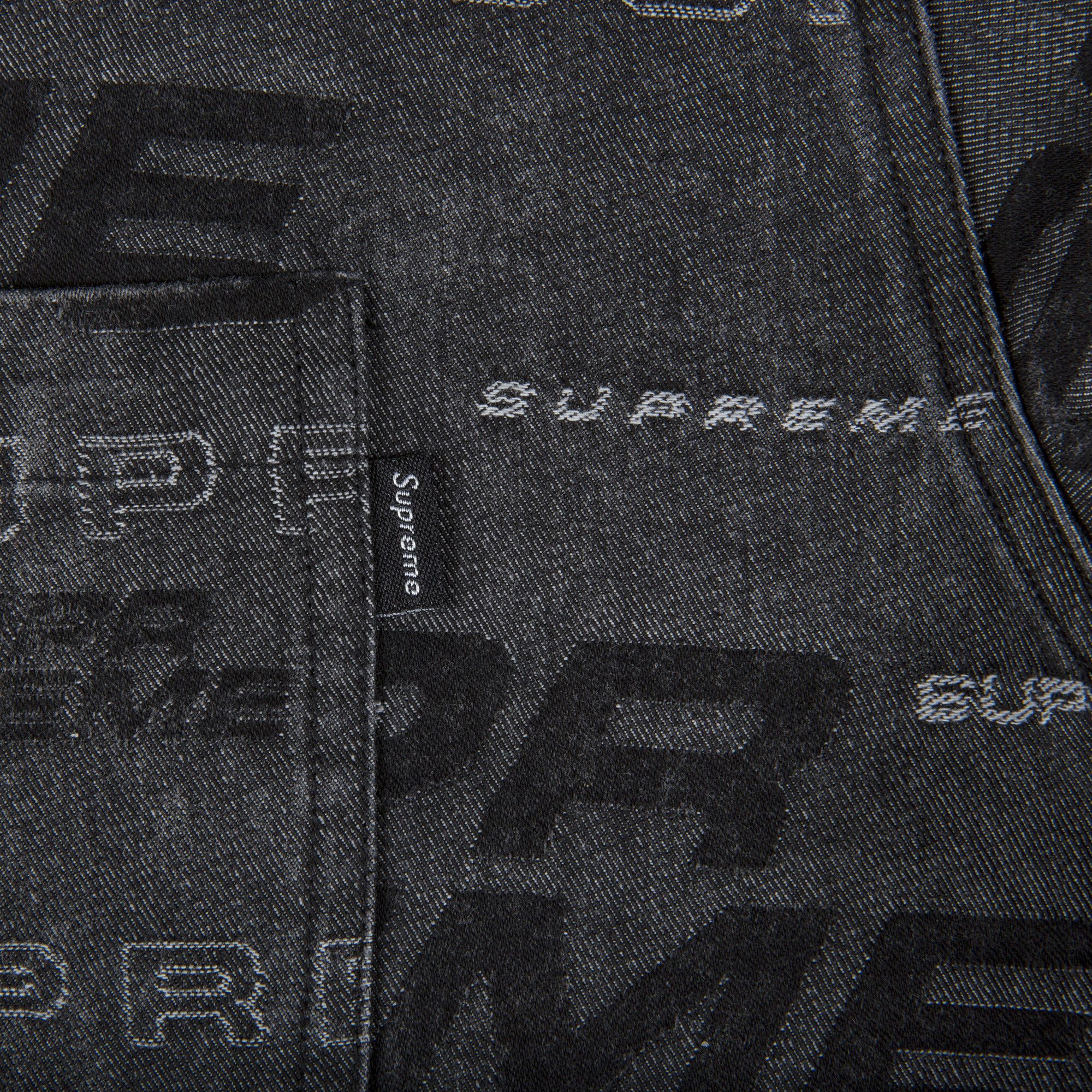 Buy Supreme Dimensions Logo Denim Shirt 'Black' - FW19S3