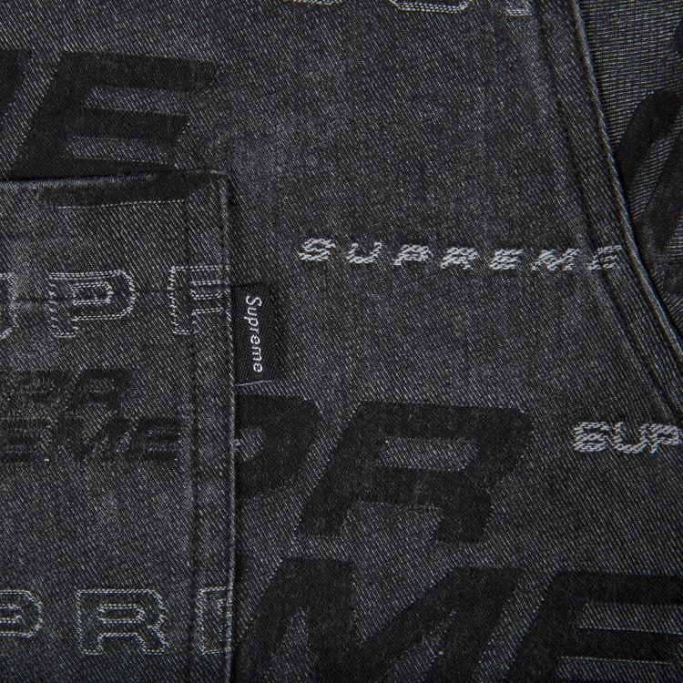 Supreme Dimensions Logo Denim Shirt Black
