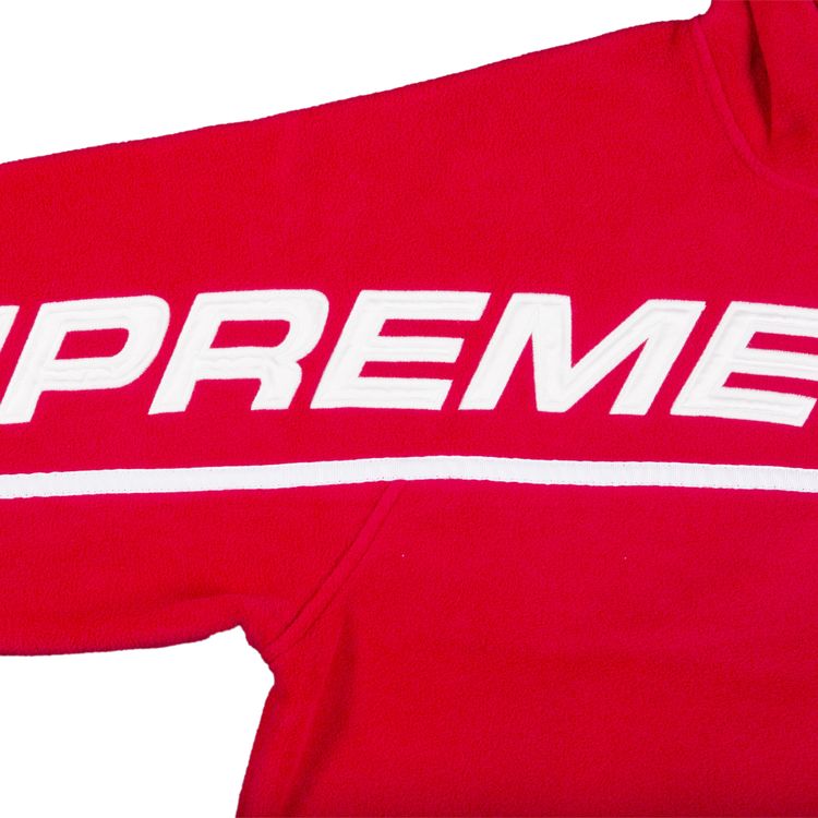 Supreme Polartec Half Zip Hooded Sweatshirt Red