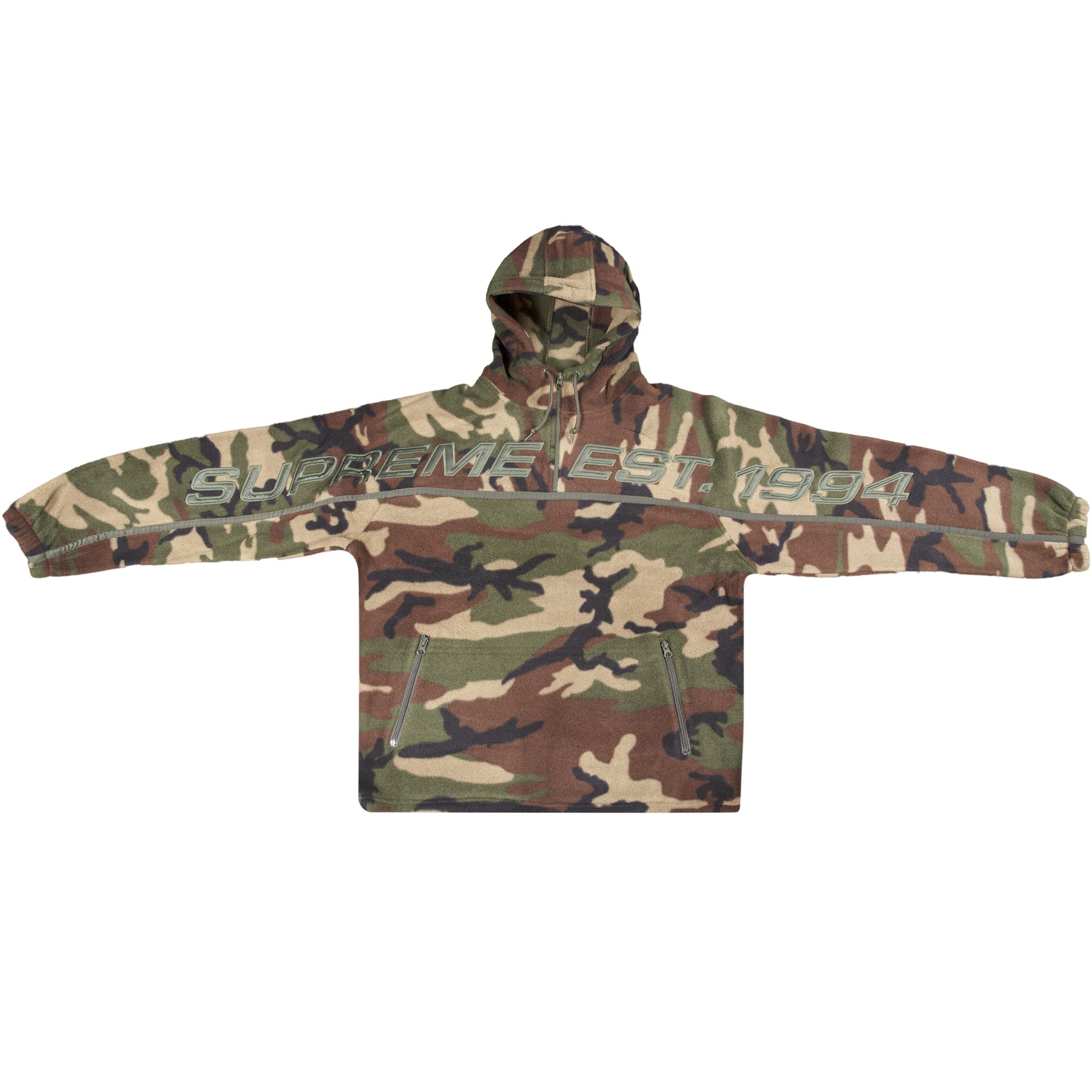 Buy Supreme Polartec Half Zip Hooded Sweatshirt 'Camo' - FW19SW73
