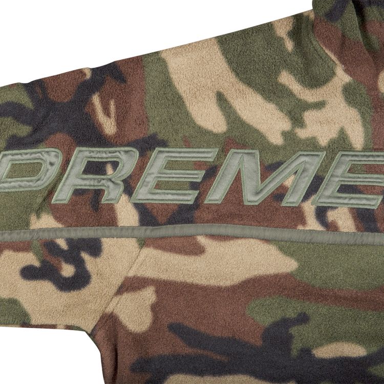 Supreme Polartec Half Zip Hooded Sweatshirt Camo