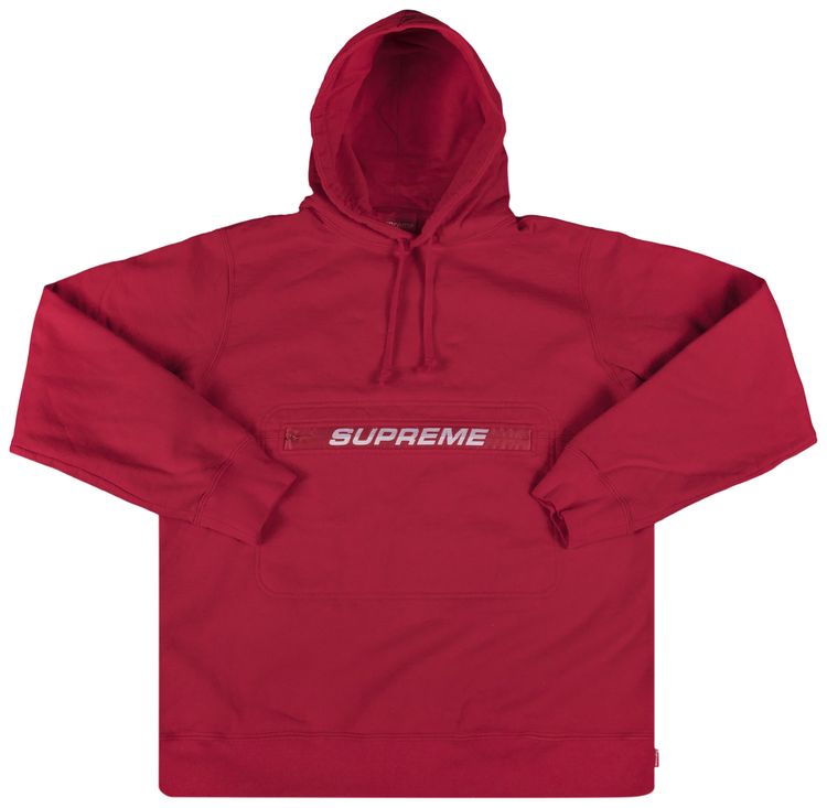 Supreme Zip Pouch Hooded Sweatshirt Red