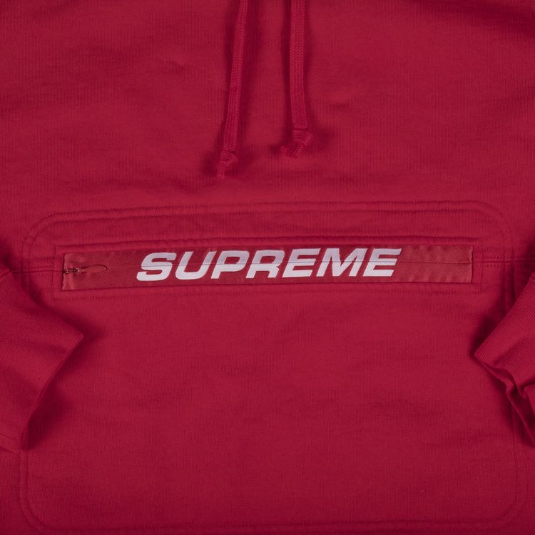 Supreme Zip Pouch Hooded Sweatshirt Red
