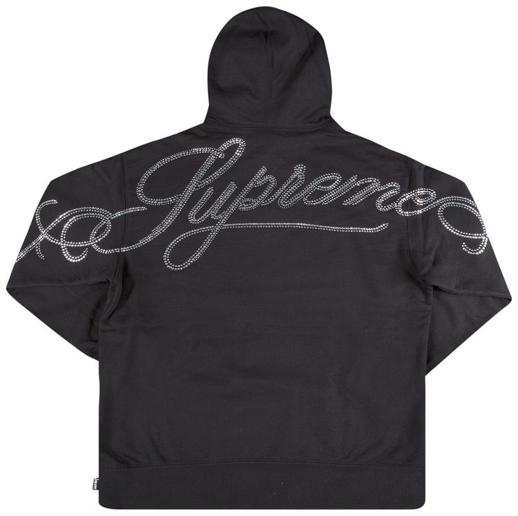 Buy Supreme Rhinestone Script Hooded Sweatshirt 