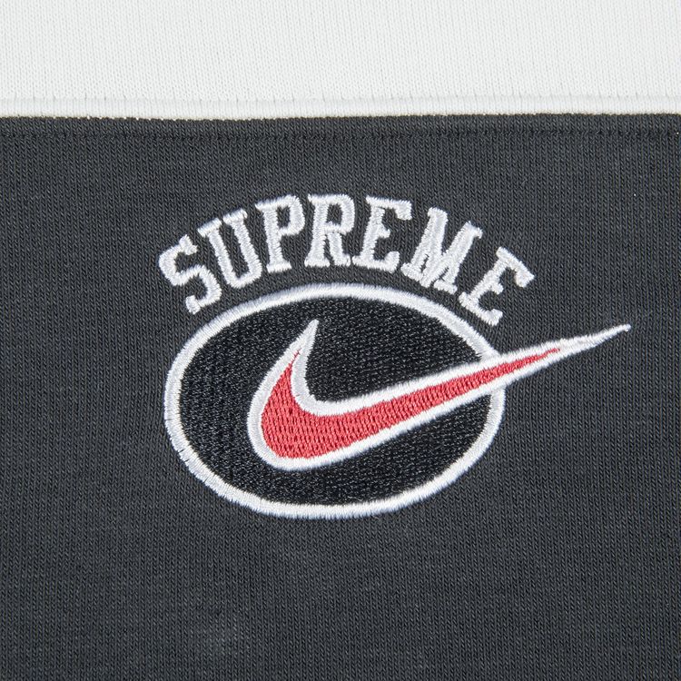 Supreme x Nike Stripe Hooded Sweatshirt Black