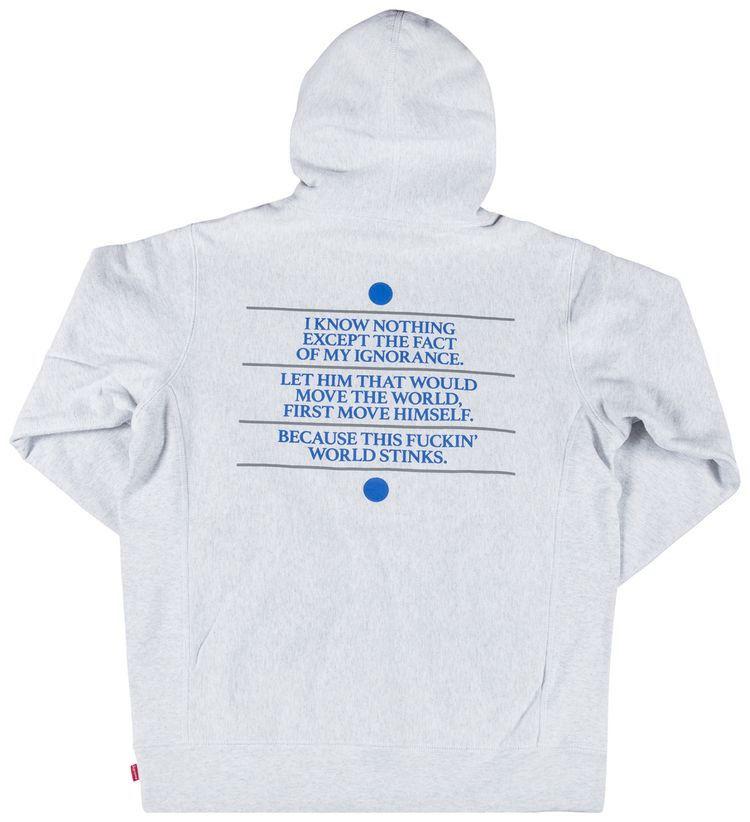Supreme Know Thyself Hooded Sweatshirt Ash Grey