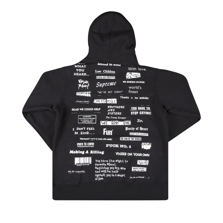Buy Supreme Stop Crying Hooded Sweatshirt  