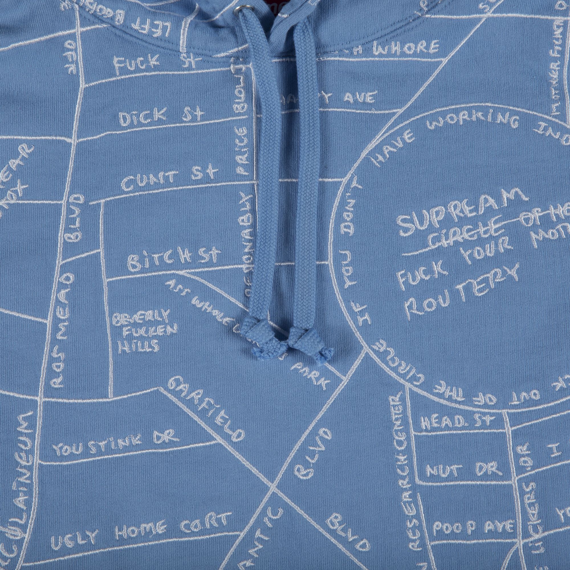 Supreme gonz embroidered map hooded sweatshirt on sale