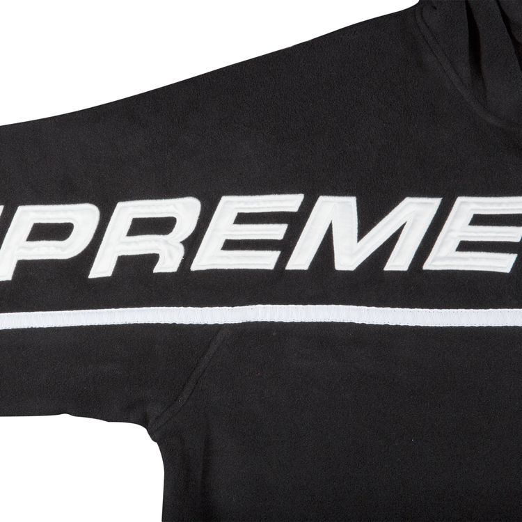 Supreme Polartec Half Zip Hooded Sweatshirt Black