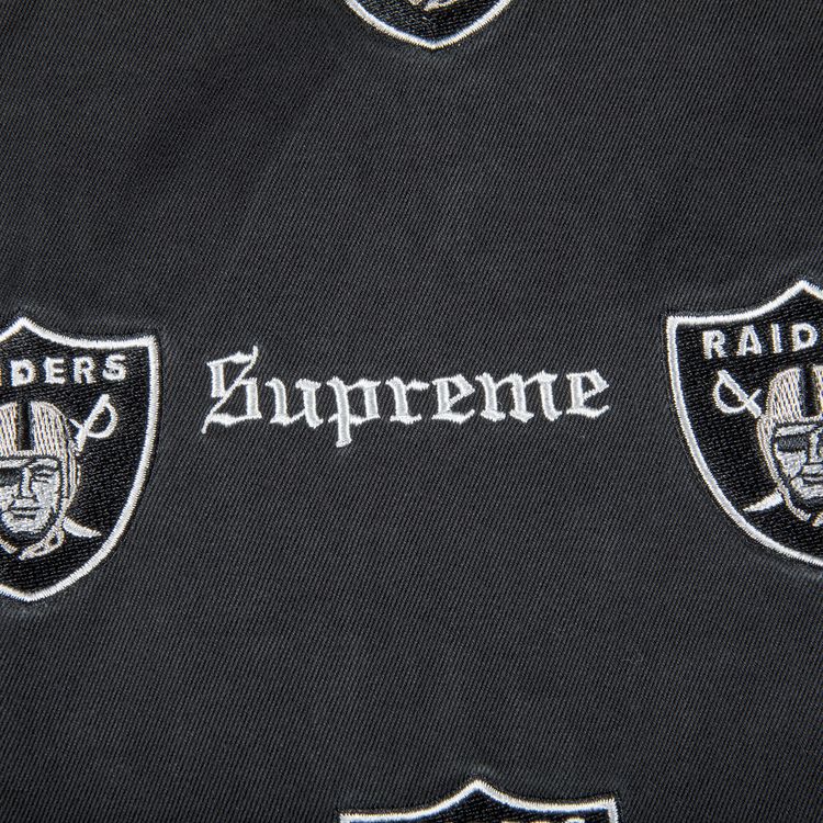 Supreme x NFL Raiders 47 Embroidered Harrington Jacket Black