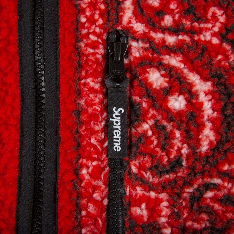 Supreme Reversible Bandana Fleece Jacket Red