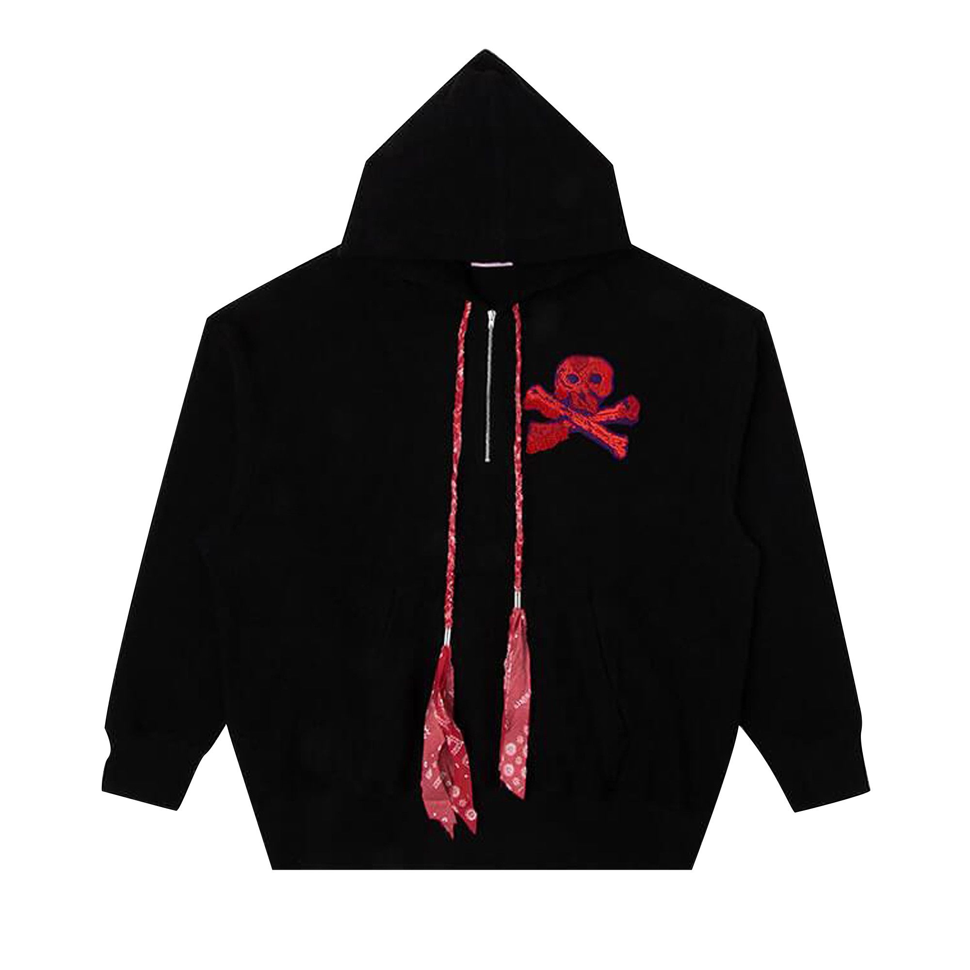 Buy Palm Angels Reverse Fleece Bandana Hoodie Black Multicolor PMBB059E196310091088 GOAT