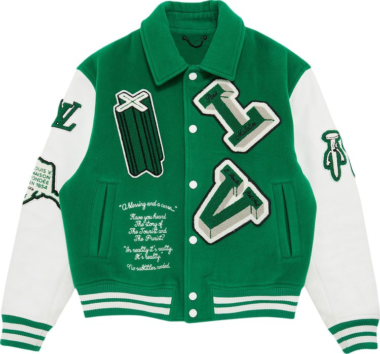 Louis Vuitton Varsity Jacket In Green