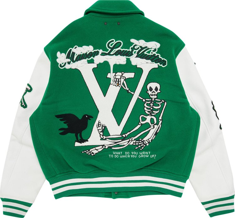 Louis Vuitton Varsity Jacket In Green