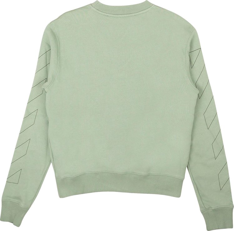 Off White Logo Crewneck Sweatshirt JadeiteBlack