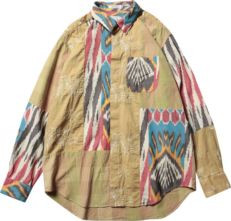 Engineered Garments Patchwork Stripe Longline Shirt 'Multicolor'