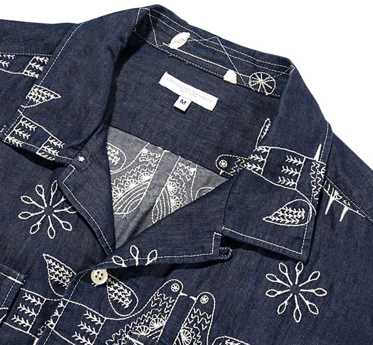 Engineered Garments Graphic Print Shirt Indigo