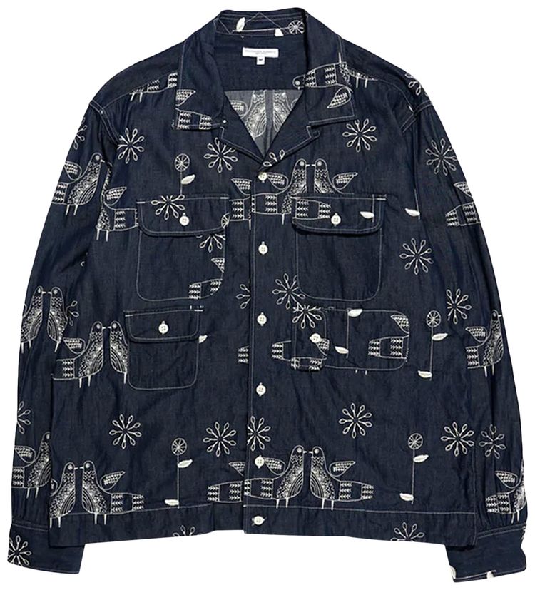 Engineered Garments Graphic Print Shirt Indigo