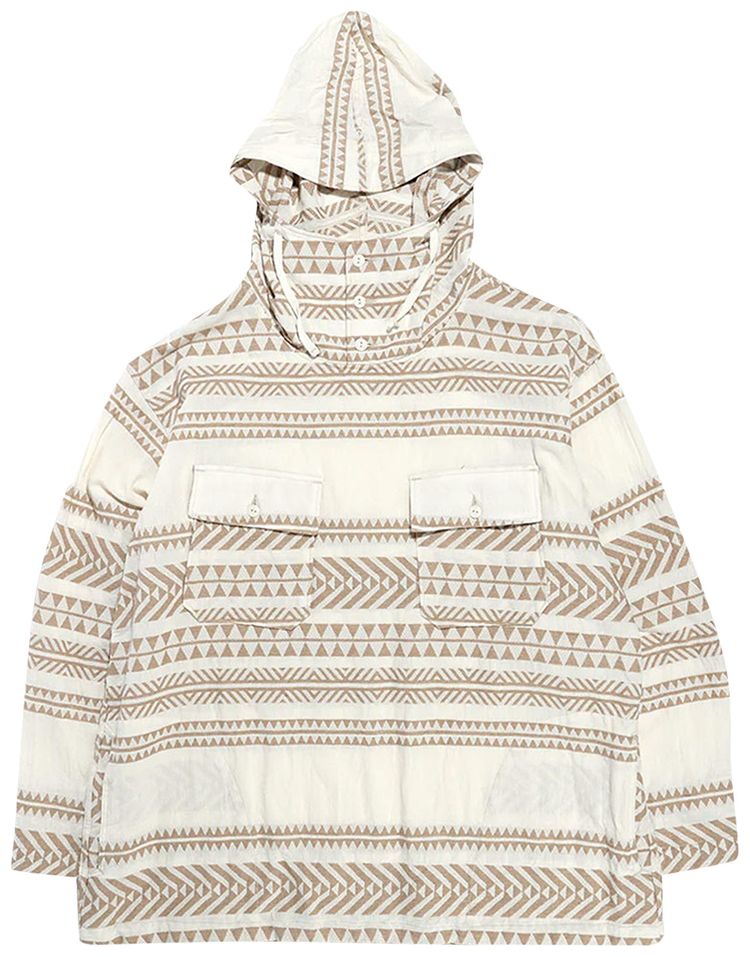 Engineered Garments Graphic Print Hoddie Beige