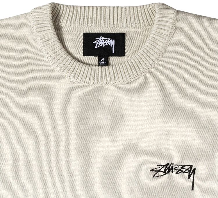 Stussy Care Label Sweater Natural