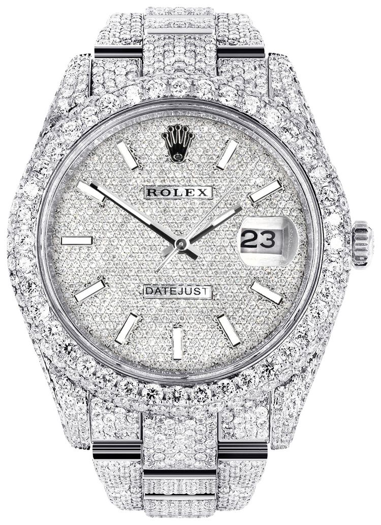 Rolex Diamond Embezzled Datejust 41 'Silver'