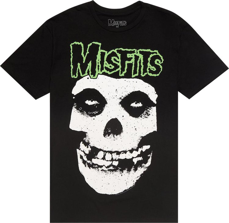 Misfits Green Fiend Skull T-Shirt 'Black'