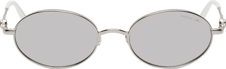 Moncler Tatou Round Sunglasses Silver