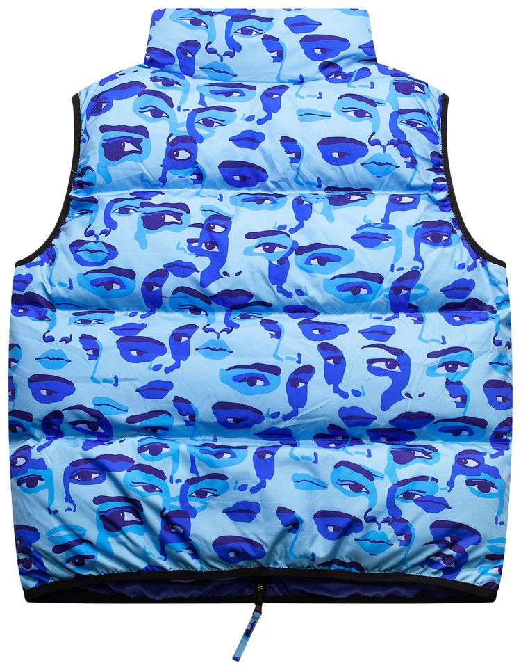 KidSuper Face Camo Puffer Blue