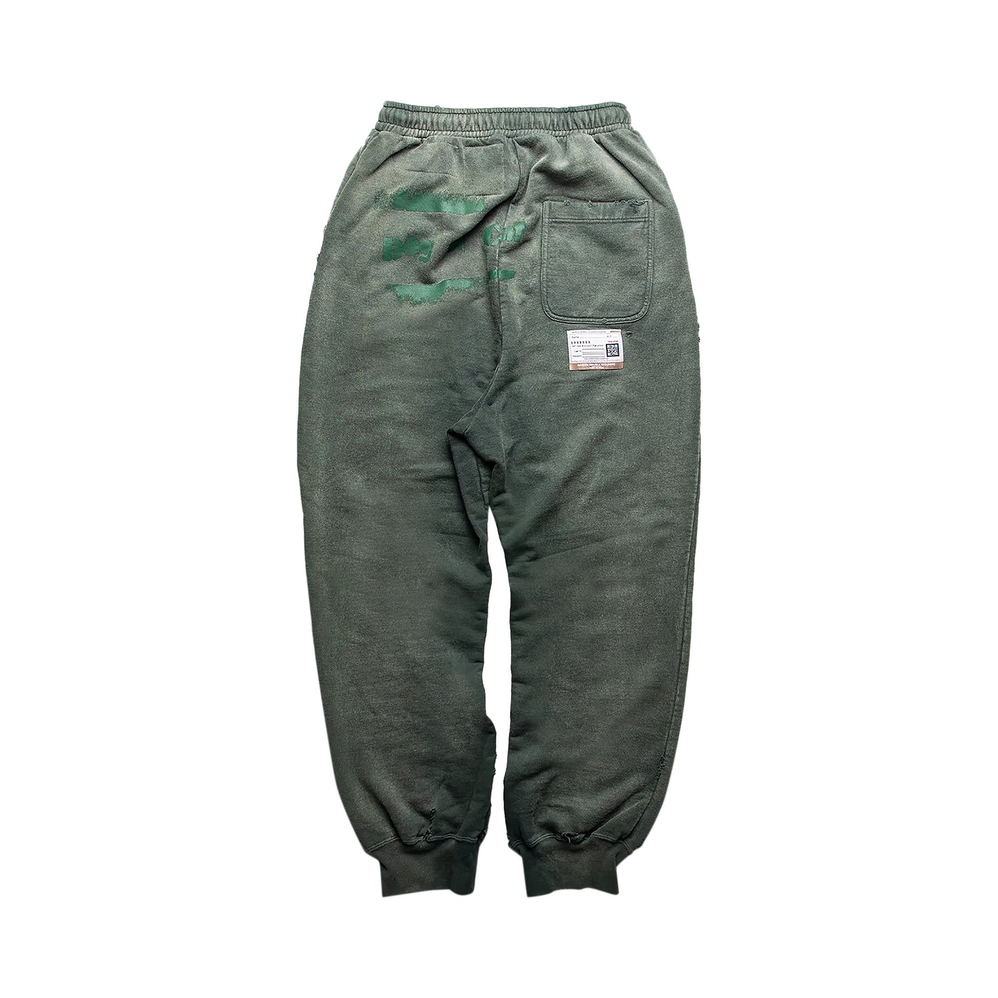 Buy Maison Mihara Yasuhiro Distressed Sweatpants 'Green