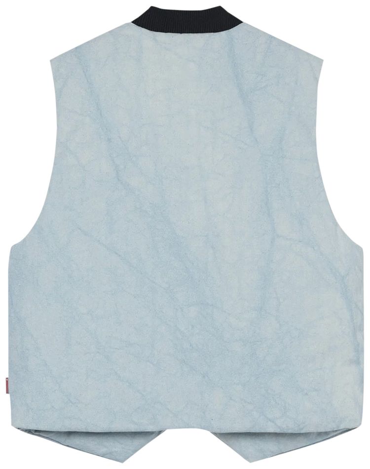 Stussy Washed Canvas Primaloft Vest Light Blue