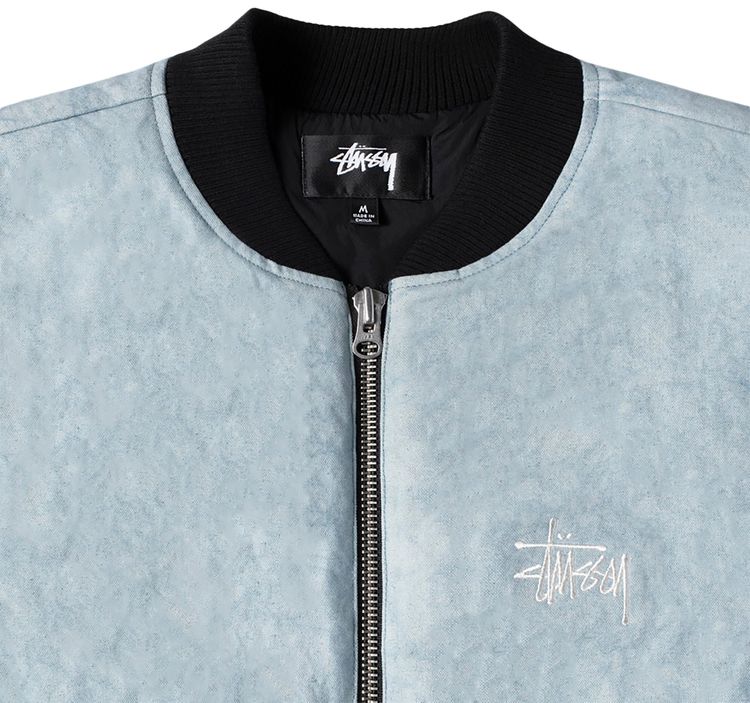 Stussy Washed Canvas Primaloft Vest Light Blue