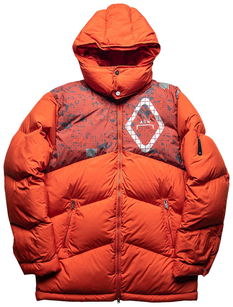 A Cold Wall Rust Paneled Down Jacket Rust Orange