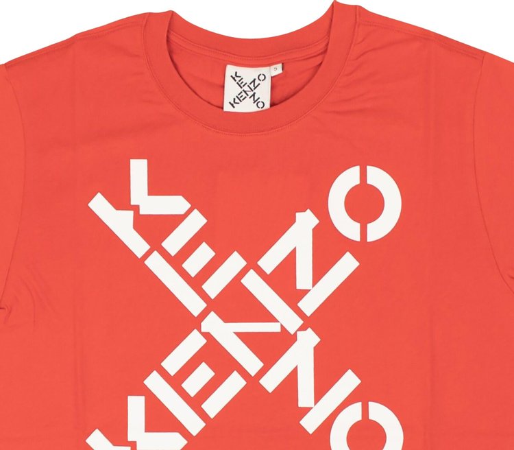 Kenzo Big X Short Sleeve T Shirt Red