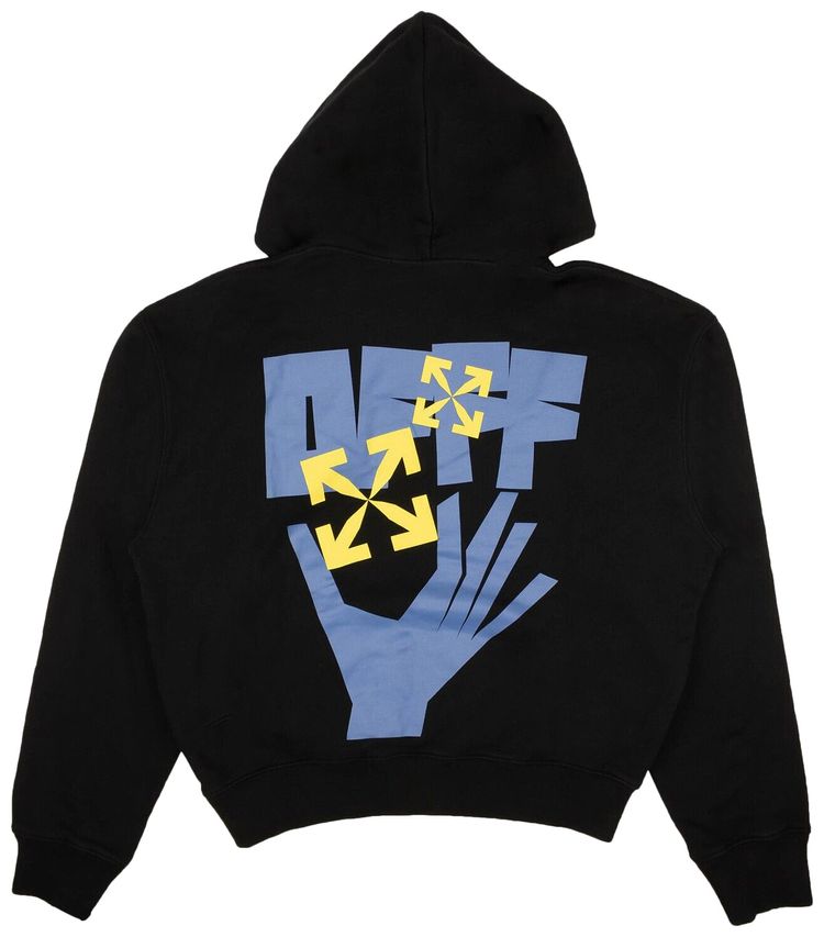 Off White Hands Arrows Hoodie Black