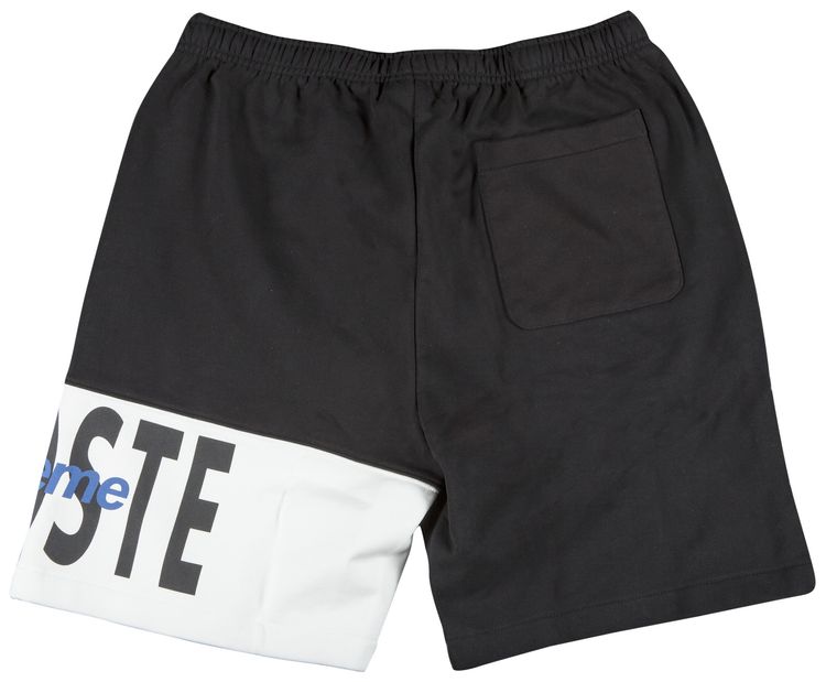 Supreme x Lacoste Logo Panel Sweatshort Black
