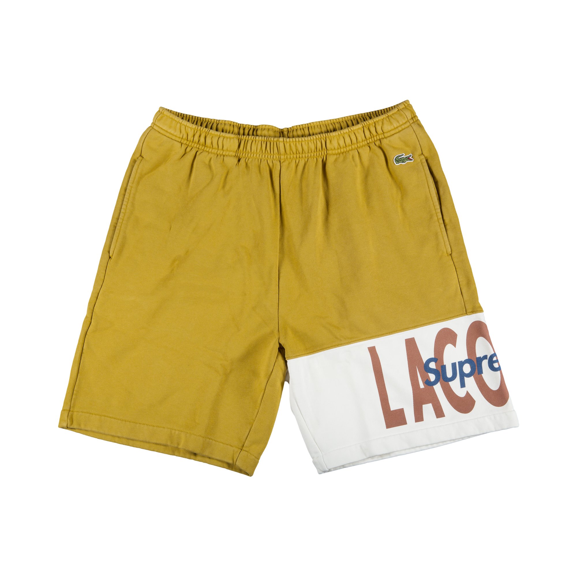 Supreme x Lacoste Logo Panel Sweatshort 'Gold'