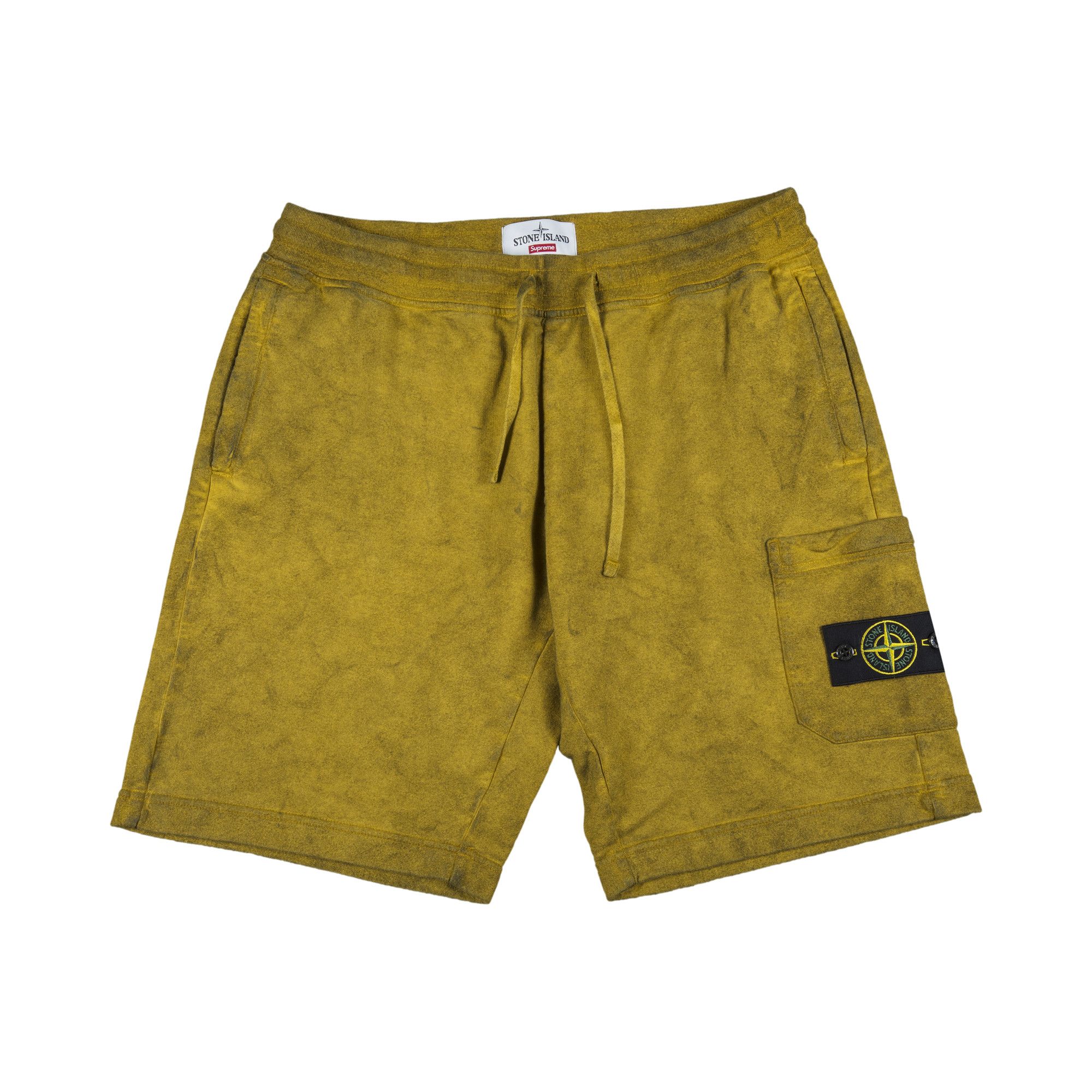 Buy Supreme x Stone Island Sweatshort 'Olive' - SS19SW7 OLIVE | GOAT