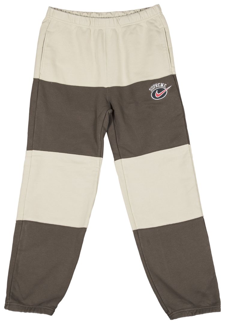 Supreme x Nike Stripe Sweatpant Tan