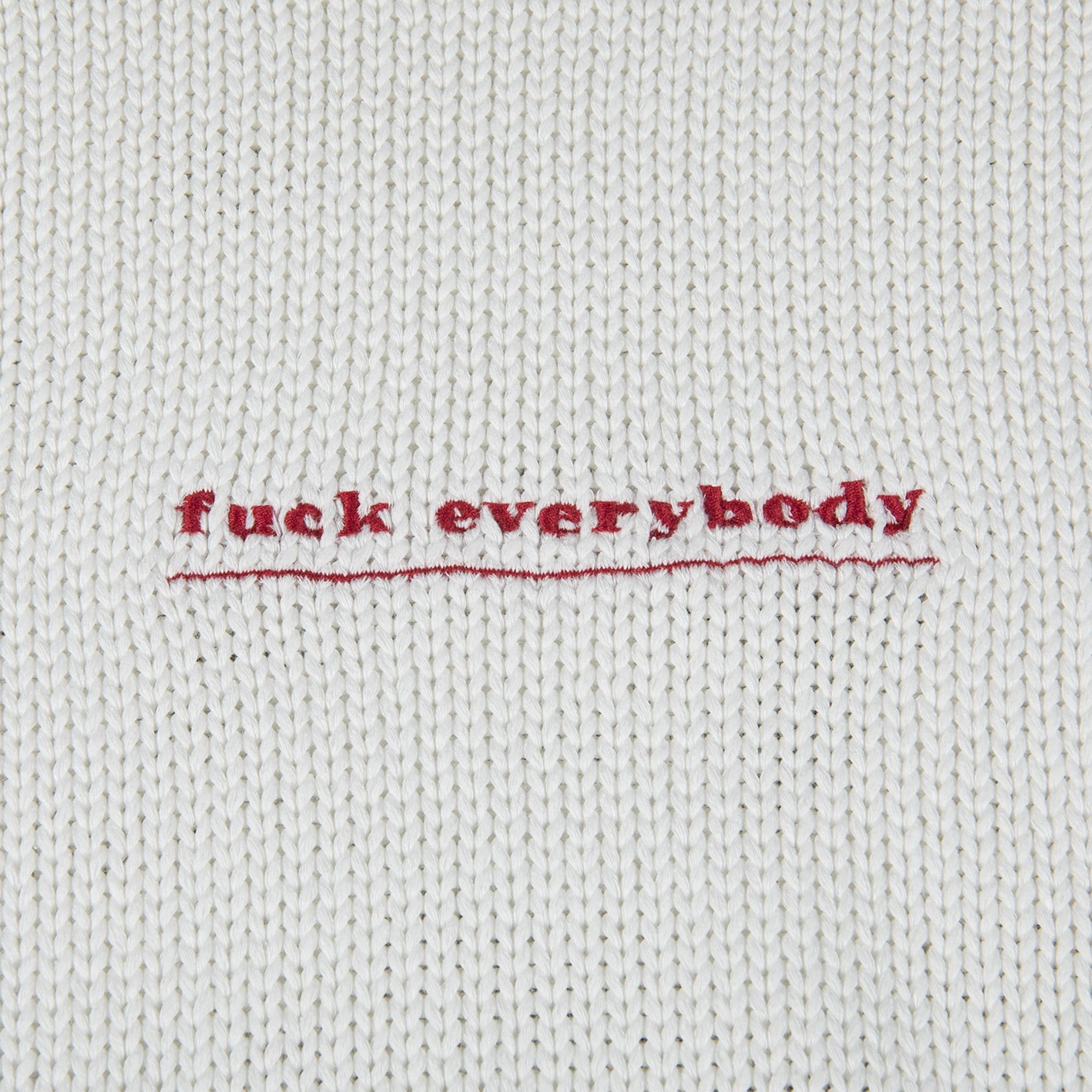Buy Supreme Fuck Everybody Sweater 'White' - SS19SK11 WHITE | GOAT
