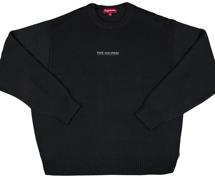 Supreme Fuck Everybody Sweater Black