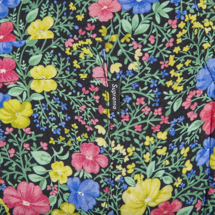 Supreme Mini Floral Rayon Short Sleeve Shirt Black
