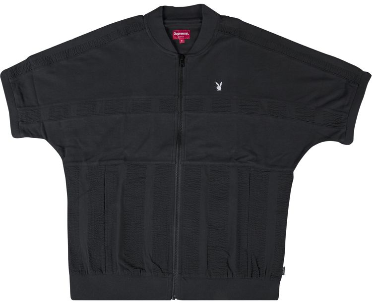 Supreme x Playboy Leisure Zip Up Top Black
