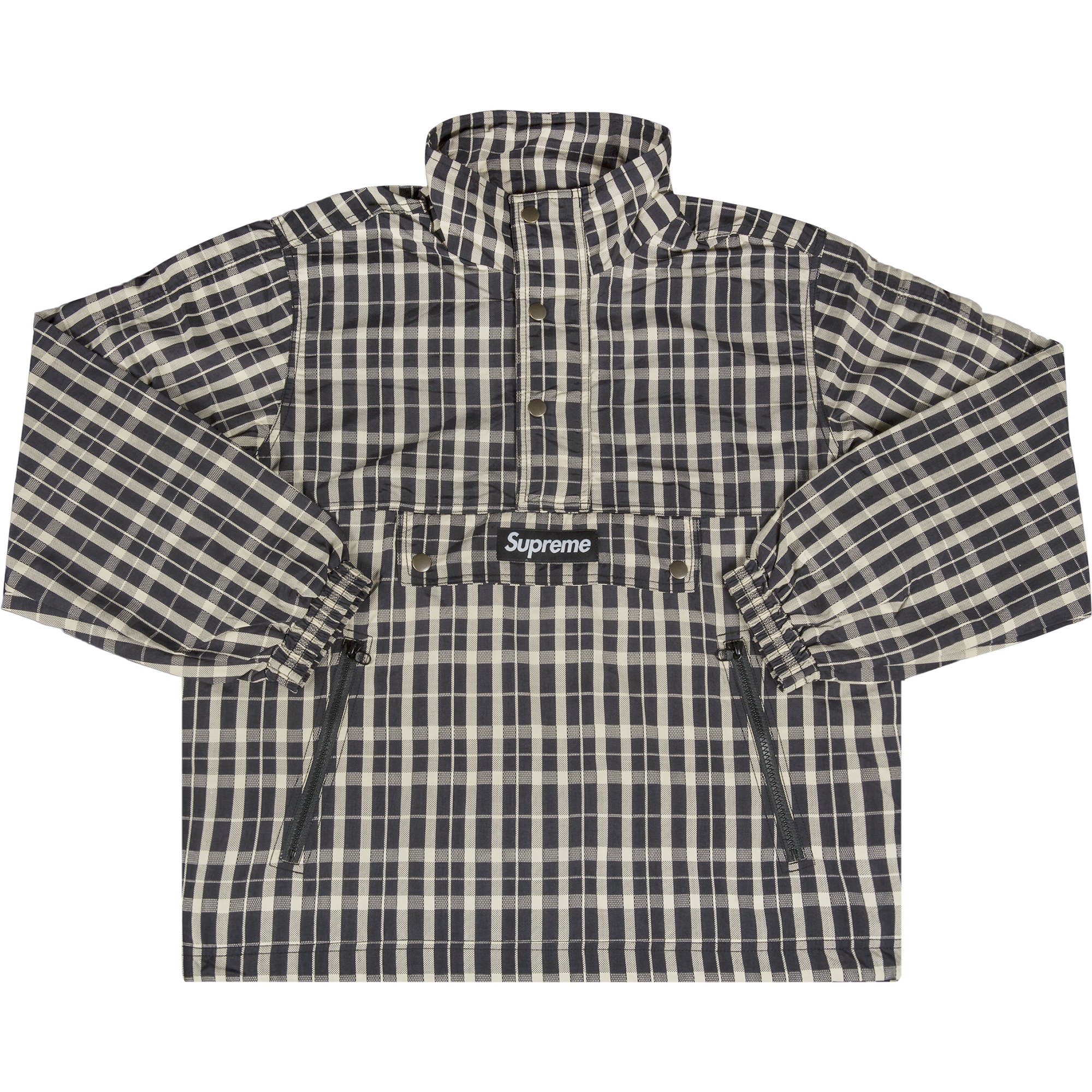 Buy Supreme Nylon Plaid Pullover 'Tan' - FW18J14 TAN | GOAT NL
